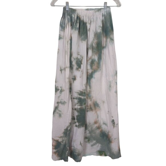 Sunny Moonwater white gray Skirt S / M Elastic waist Lightweight Flowy bohemian - Picture 9 of 14